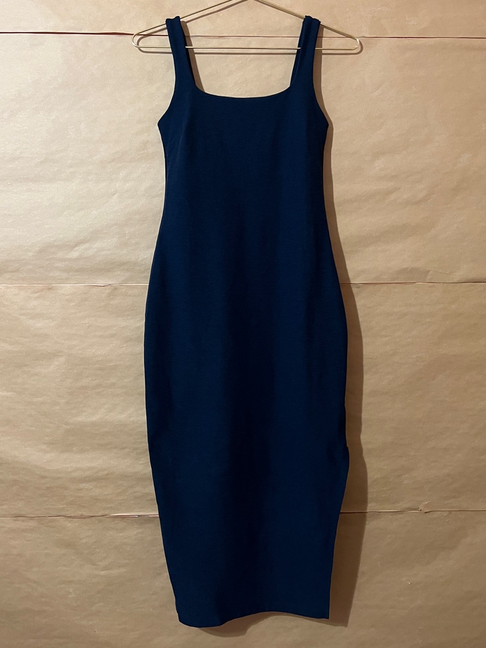 Beyond Yoga Spacedye Icon Midi Dress Nocturnal Navy Active Built in Bra Size XS